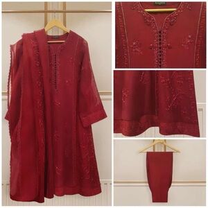 Agha noor 3 pcs embroidered suit